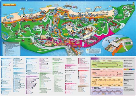 Sentosa Attractions Map Sentosa Map Attractions Republic Of Singapore