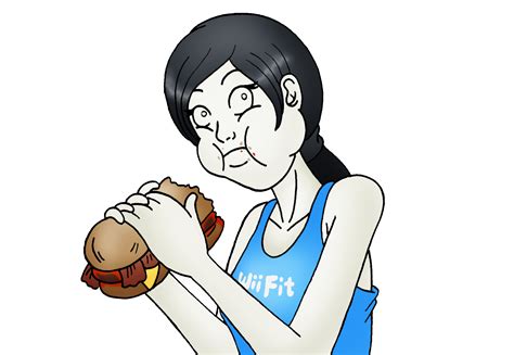 Wii Fit Trainer Cant Enjoy Her Sandwich Krystal Cant Enjoy Her