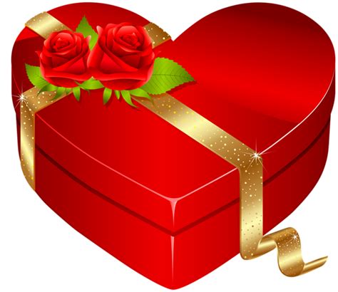 Red Heart Box With Red Roses Png Clipart Image Mensaje Navideño