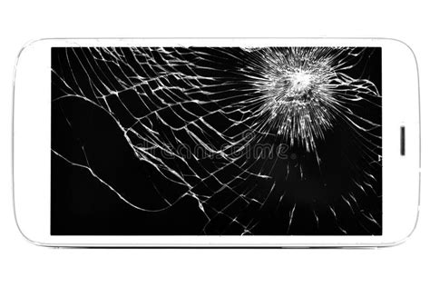 Detail Of A Shattered Smartphone Screen Stock Photo Image Of Failure