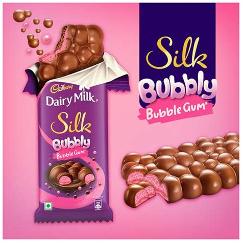 Buy Cadbury Dairy Milk Silk Bubbly Bubblegum Chocolate Bar With