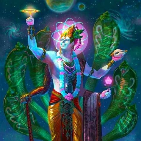 Lord Vishnu The Preserver Painting Art Paintingwarindia Artist
