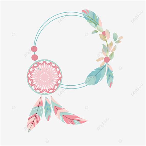 Free Download Boho Frame With Dream Catcher Ornament Boho Dream