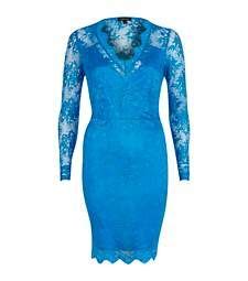 River Island Blue Lace Plunge Bodycon Dress 40 00 Plunge Bodycon