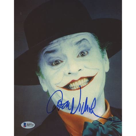 Jack Nicholson Signed Batman Joker 8x10 Photo Beckett Coa