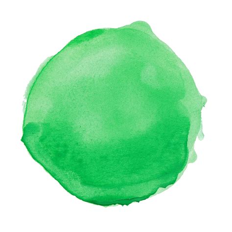 4 Green Watercolor Circle Background 