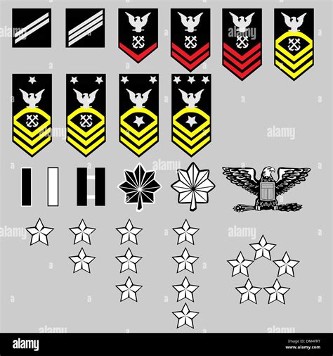 Us Navy Rank Insignia Stock Vector Art And Illustration Vector Image