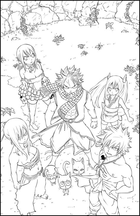 Fairy Tail Anime Chibi Coloring Pages Sketch Coloring Page