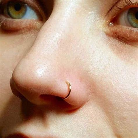 Faux Clip On Nose Ring 20g 14k Gold Filled No Piercing