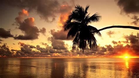 Hawaii Beach Sunset Landscape Clouds Sea Nature Photography