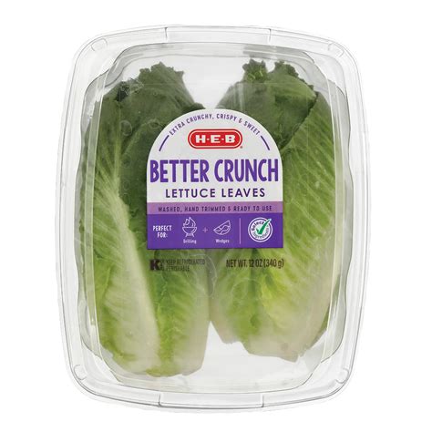 H E B Better Crunch Fresh Lettuce Leaves Shop Lettuce And Leafy Greens