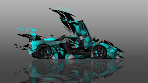 4k Lamborghini Aventador Side Transformer Abstract Car 2014 El Tony