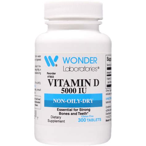 Check spelling or type a new query. Vitamin D-3 5000 IU Dry Vitamin D3 300 Tablets Item 7803