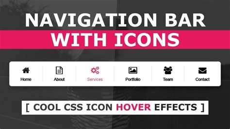 How To Create Navigation Bar With Icon Using Html And Css Css
