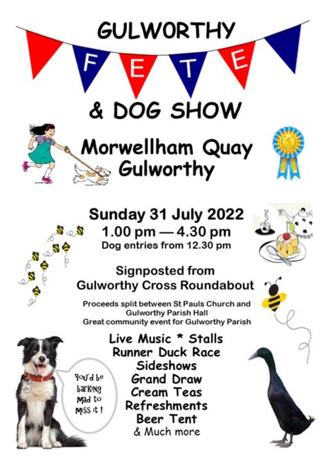 Gulworthy Fete And Dog Show 2022 Gulworthy Parish Hall