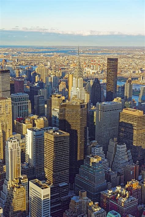 Aerial View From Empire State Building To Midtown East Editorial