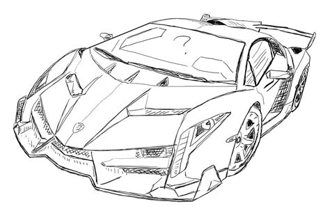 Lamborghini Veneno Drawing Realistic Drawing Skill
