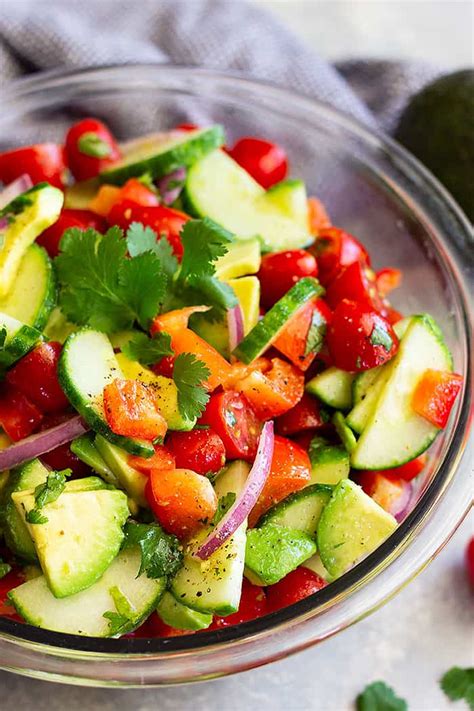 Tomato Cucumber And Avocado Salad Countryside Cravings
