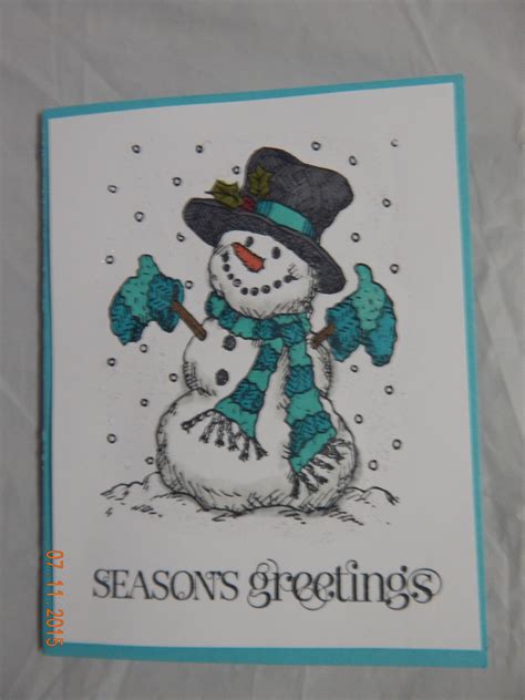 Simple Handmade Christmas Snowman Card Cards Handmade Snowman Card