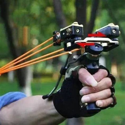 Professional Stainless Steel Red Laser Slingshot Sporting Goods
