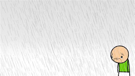 Cyanide And Happiness Sad White Background Rain Hd