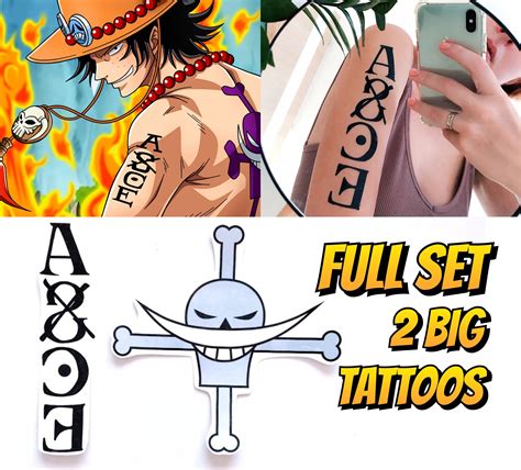 Portgas D Ace One Piece Tattoo T Shirt Poster By Bilal4creator