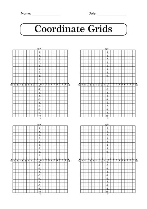 Printable Coordinate Plane Graph Paper