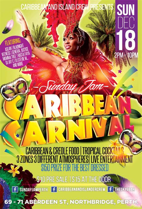 Tickets For Sunday Jam Caribbean Carnival In Northbridge From Ticketbooth