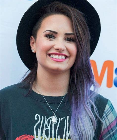 Purple Ombre Long Hairstyles Demi Lovato Styles Ideas Ombre Hair