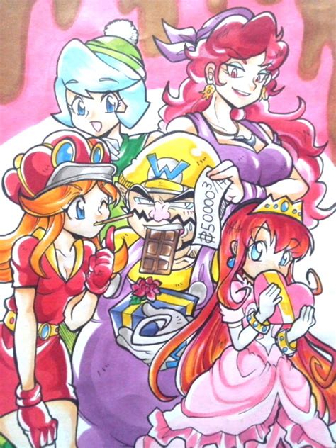 Wario Mona Captain Syrup Princess Shokora And Queen Merelda Mario And 4 More Drawn By Omu