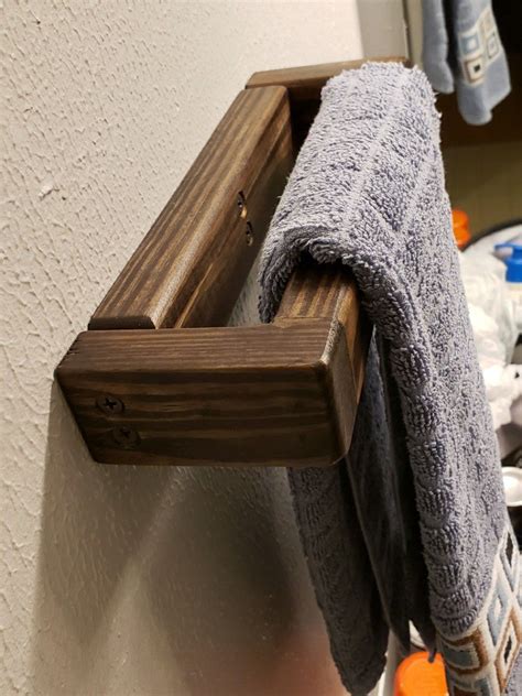 Simple Wood Hand Towel Rack In 2022 Bathroom Renovation Diy Hanging