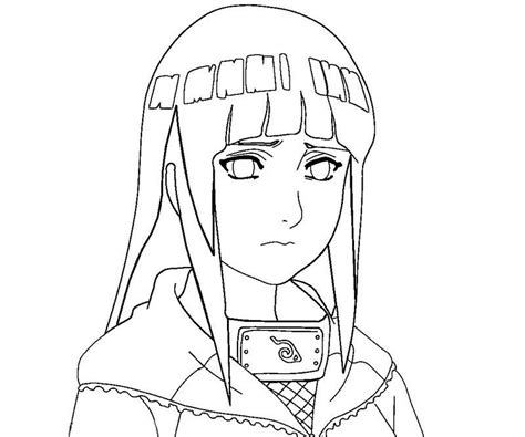 Desenho De Rosto De Hinata Hyuga Para Colorir Tudodesenhos