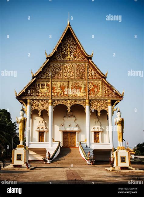 Wat That Luang Neua Temple Vientiane Laos Southeast Asia Stock Photo