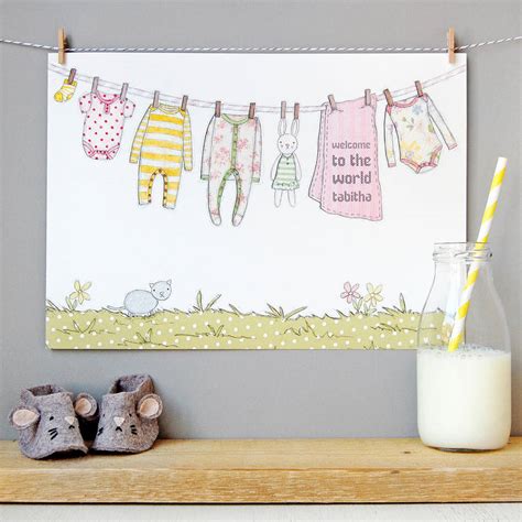 Personalised Welcome To The World Pink New Baby Print By Clara And Macy