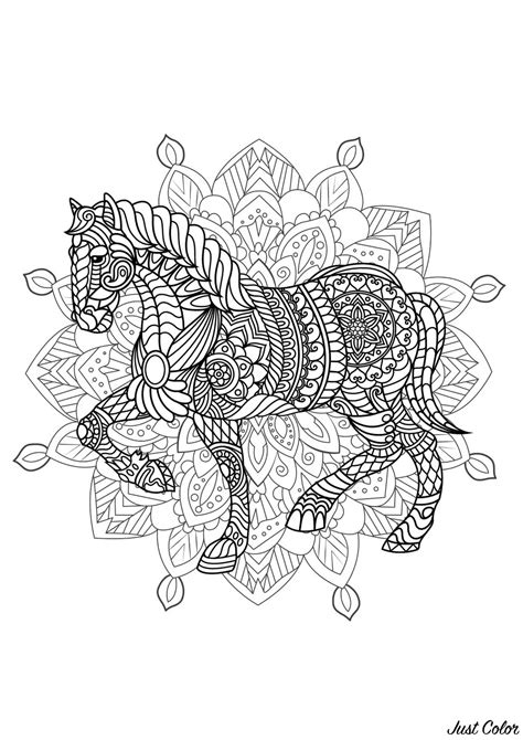 Venez découvrir tous nos dessins sur dessin.tv! Mandala cheval 2 - Mandalas - Coloriages difficiles pour ...