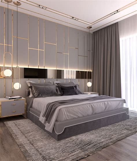 It has a distinct polished feel with the choice of colour schemes furniture and interior accents. Modern style bedroom *Dubai project on Behance | Simple ...