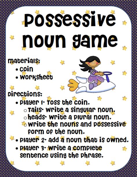 Top 10 1st grade nouns kids activities. Ms. Third Grade: Possessive Nouns Game