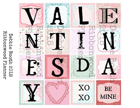 Valentines Day Word Art Download Etsy