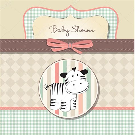 Cute Baby Shower Card With Zebra Stock Photo By ©claudiabalasoiu 7884589