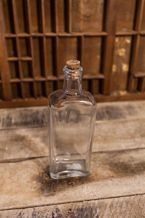 Vintage Heberling Glass Medicine Bottle Corked Bottle Bloomington ...