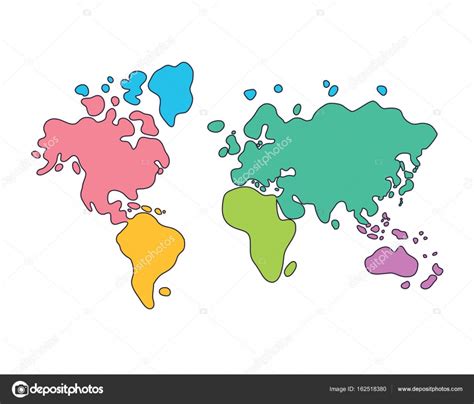 Dibujos Dibujo Del Mapa Del Mundo Dibujos De Mapa Del Mundo
