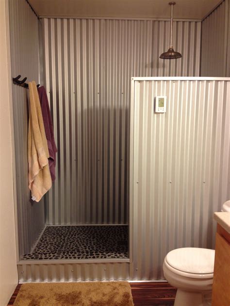 Anyone Use Barn Tin For A Shower Rustic Bathrooms Rustic Bathroom