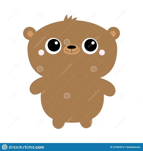 Grizzly Brown Bear Toy Big Eyes Cute Cartoon Funny