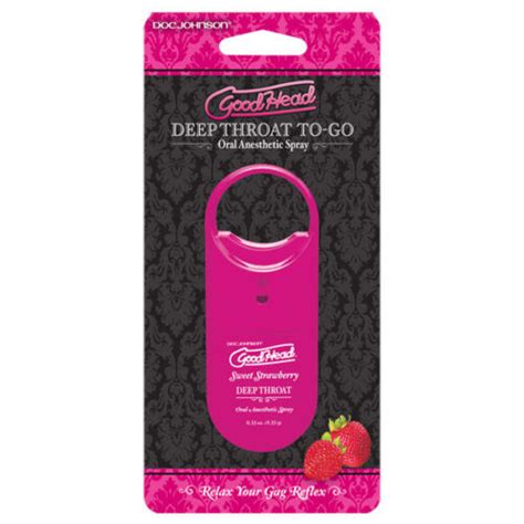 goodhead deep throat spray to go 33oz sweet strawberry oral sex enhancer 782421026653 ebay
