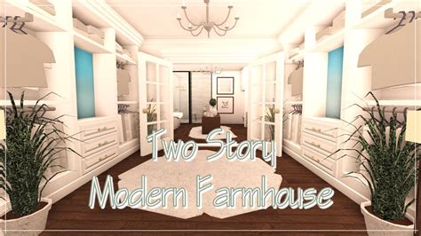 Roblox Bloxburg Two Story Modern Farmhouse Home 400k Part 1