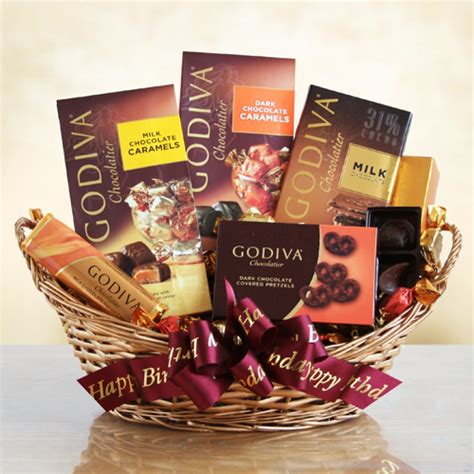Make your special someone's birthday one to remember with this box of deliciousness. Godiva Chocolate Birthday Gift Baskets | Free Shipping