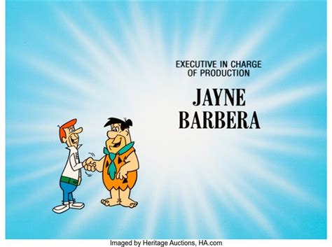The Jetsons Meet The Flintstones Jayne Barbera End Credit Cel With Key