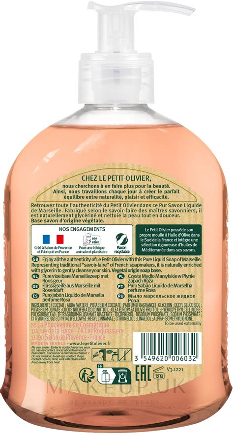 Le Petit Olivier Pure Liquid Traditional Marseille Soap Rose Liquid Soap With Rose Scent