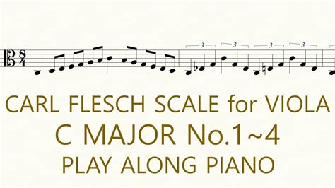 Viola Scale Carl Flesch C Major No14 Scale System 1 Octave Each