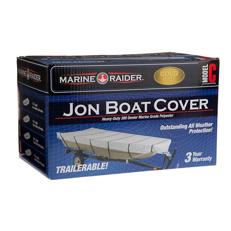 Marine Raider Model C 300 Denier Boat Cover Fits 16 Jon Boats Academy